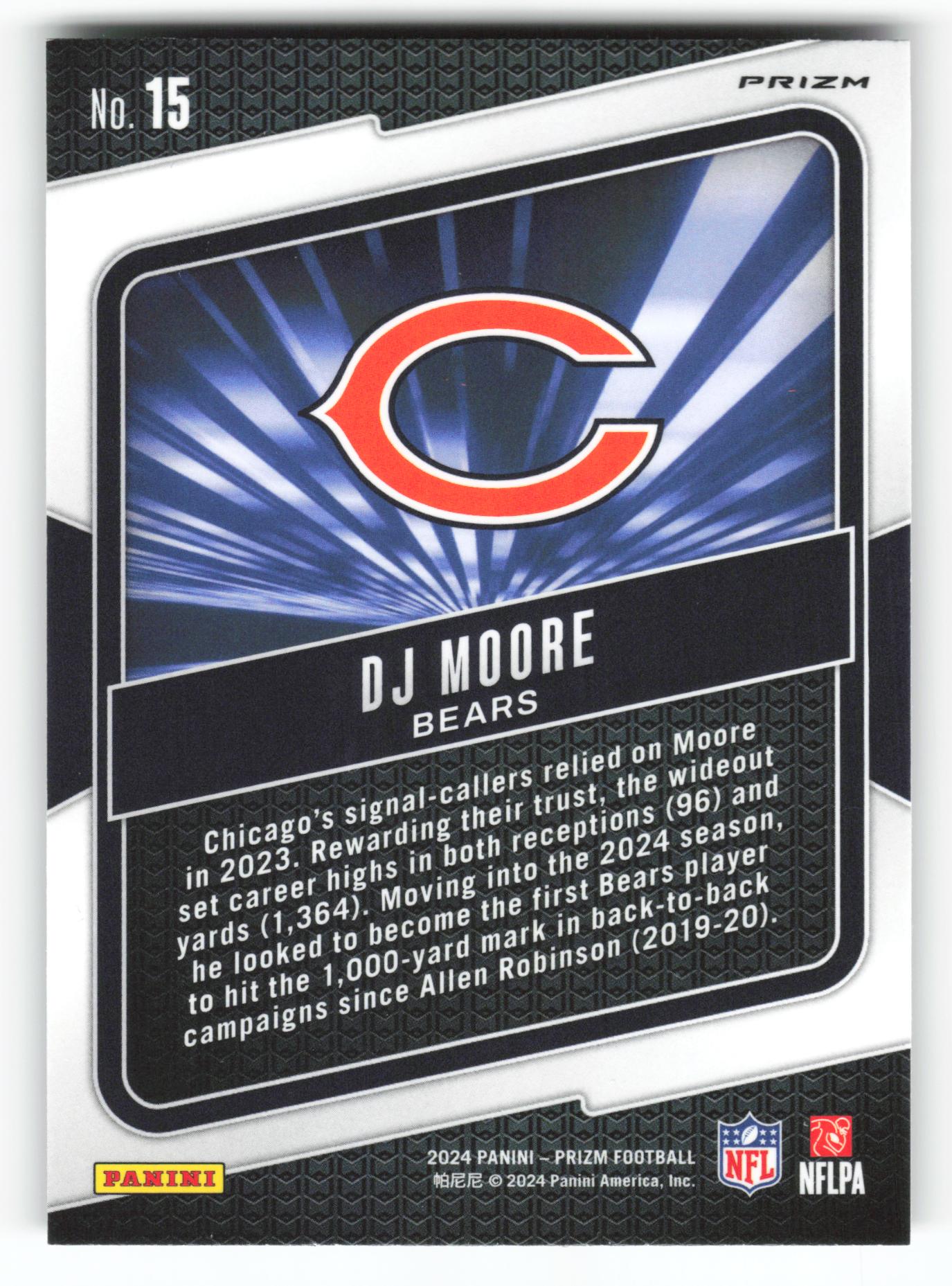 DJ Moore - #15 - 2024 Panini Prizm - Prizm