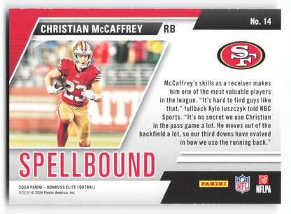 Christian McCaffrey - #14 - 2024 Donruss Elite - Donruss