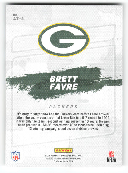 Brett Favre - #AT-2 - 2021 Donruss - Donruss