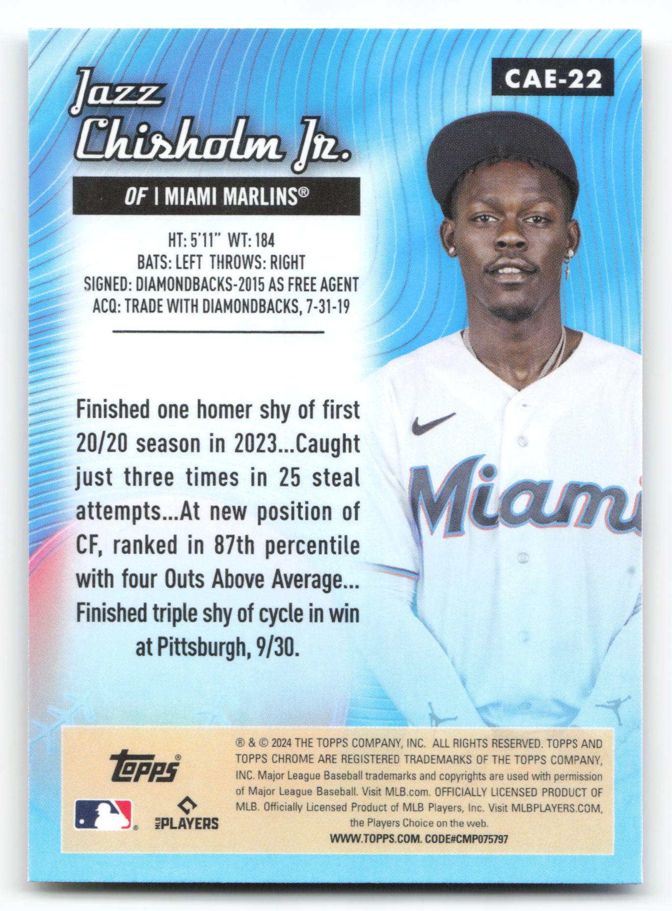Jazz Chisholm Jr. - #CAE-22 - 2024 Topps Chrome - Topps