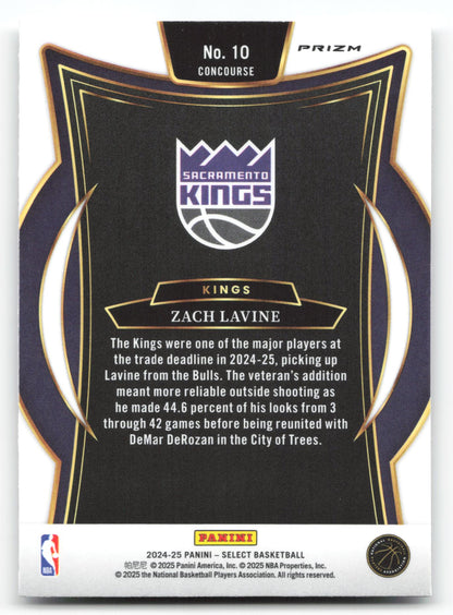 2024-25 Panini Select #10 Zach LaVine Disco Prizm