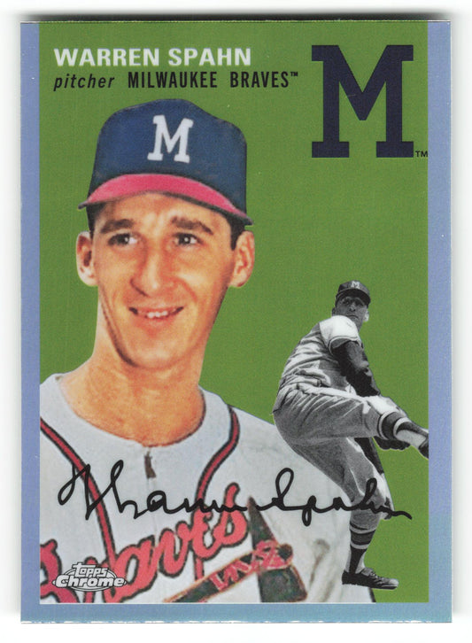 Warren Spahn - #438 - 2023 Topps Chrome Platinum Anniversary - Topps