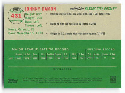 Johnny Damon - #431 - 2023 Topps Chrome Platinum Anniversary - Topps