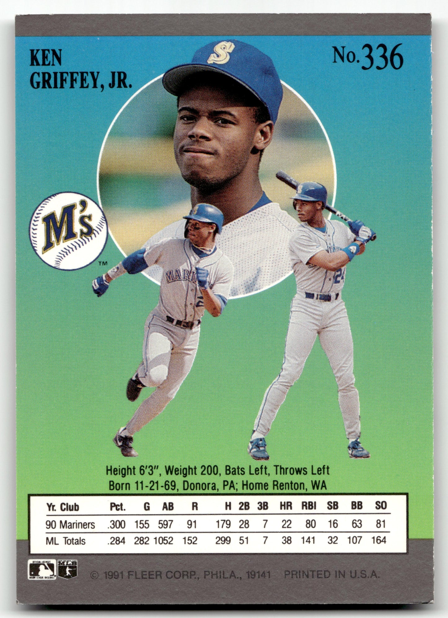 Ken Griffey, Jr. - #336 - 1991 Ultra -
