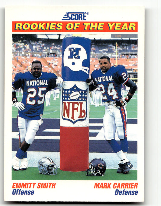 1991 Score #675 Emmitt Smith / Mark Carrier ROY