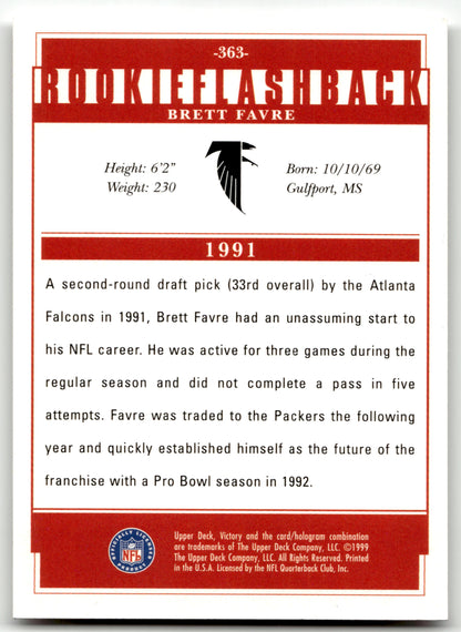 1999 Upper Deck Victory #363 Brett Favre