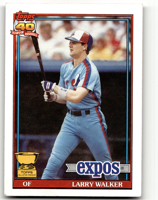 Larry Walker - #339 - 1991 Topps - Topps