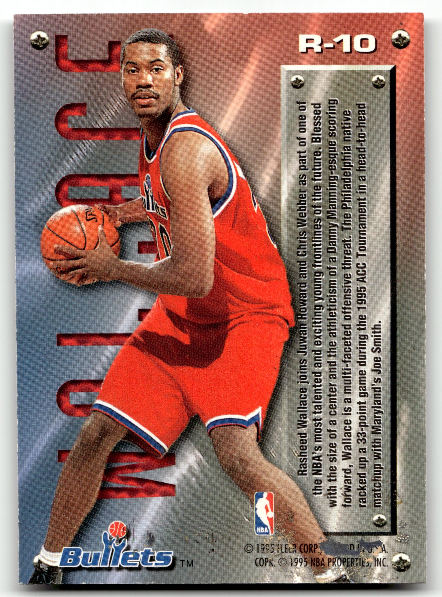 Rasheed Wallace - #R-10 - 1995-96 Metal -