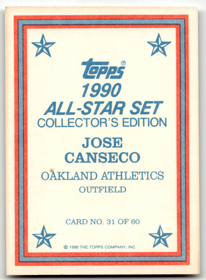 Jose Canseco - #31 - 1990 Topps - Topps