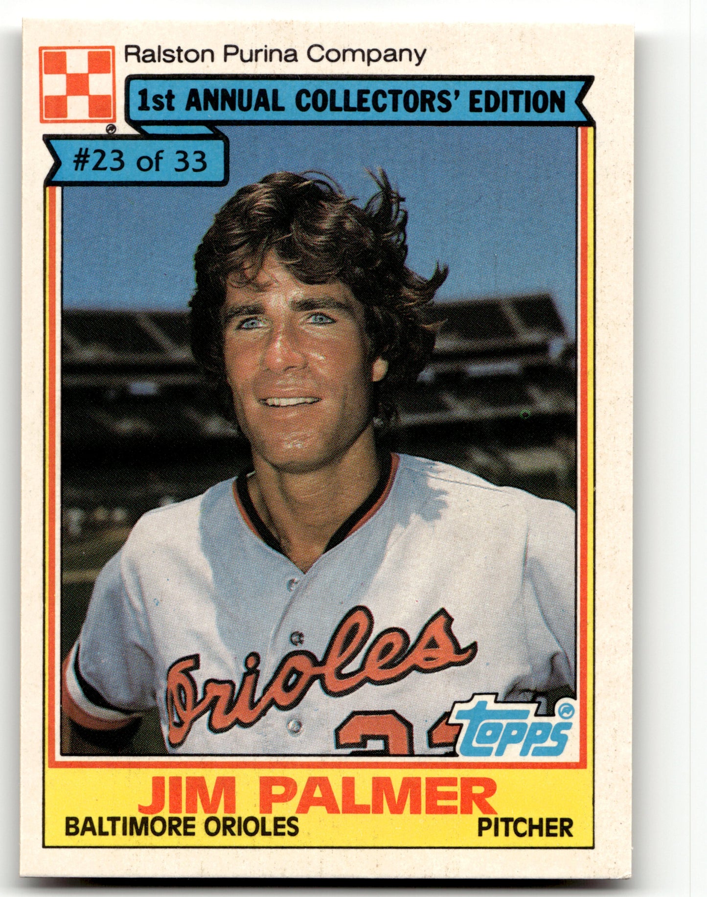 Jim Palmer - #23 - 1984 Topps Ralston Purina - Topps