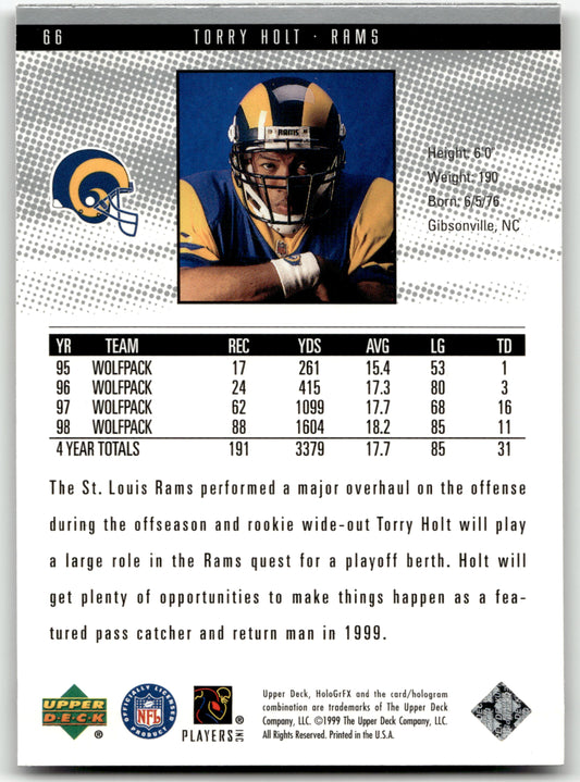 Torry Holt - #66 - 1999 Upper Deck HoloGrFX - Upper Deck