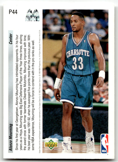 Alonzo Mourning - #P44 - 1992-93 Upper Deck McDonald's - Upper Deck