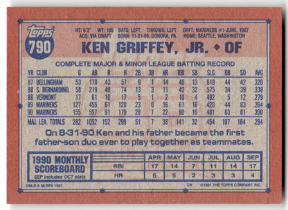 Ken Griffey, Jr. - #790 - 1991 Topps - Topps