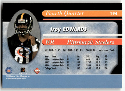 Troy Edwards - #194 - 1999 Collector's Edge Odyssey -
