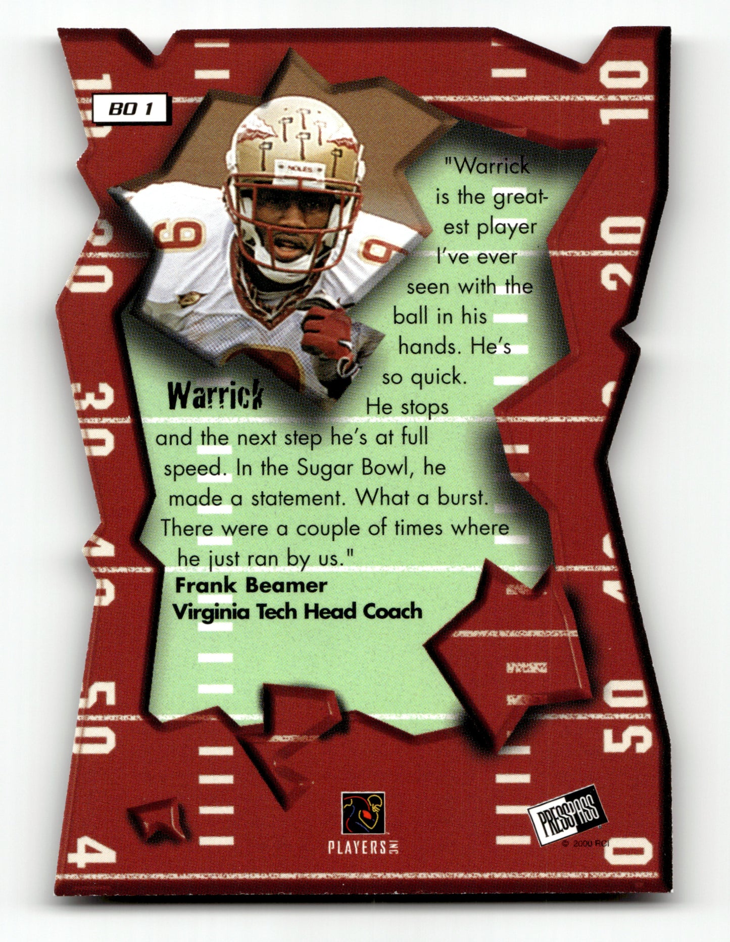 Peter Warrick - #BO1 - 2000 Press Pass -