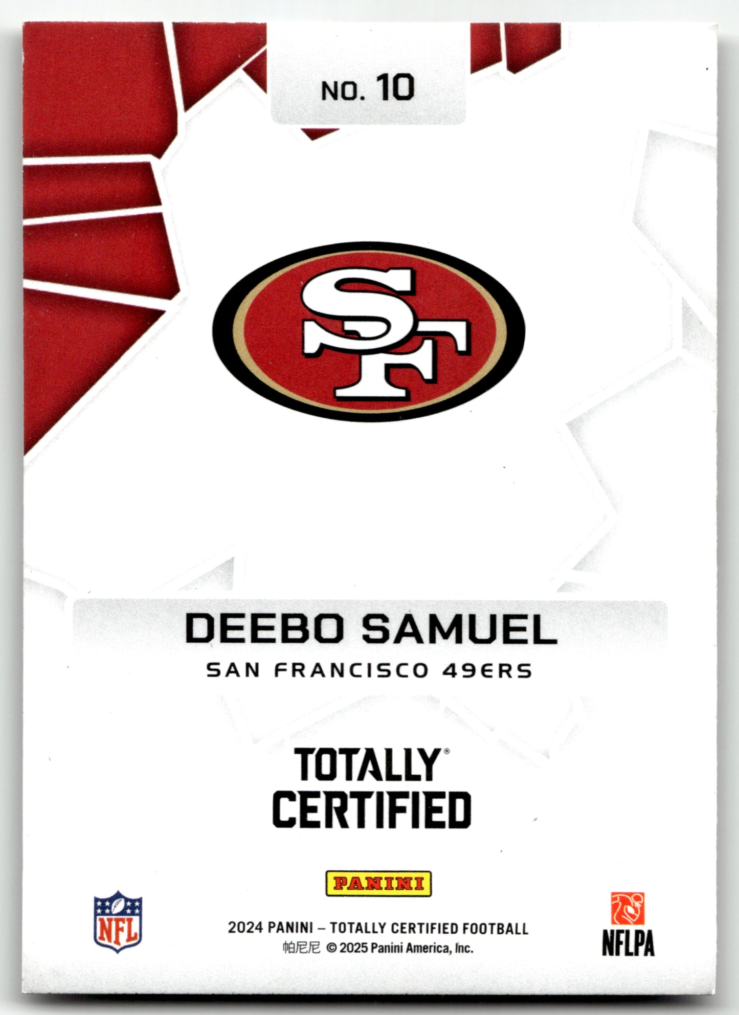 Deebo Samuel - #10 - 2024 Panini Totally Certified - Panini