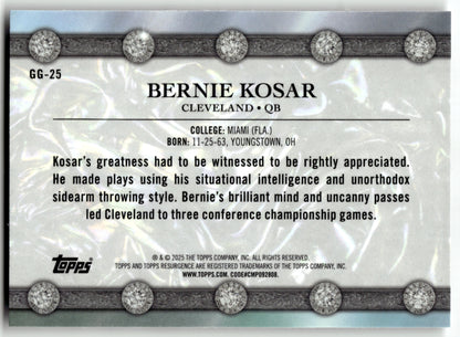 Bernie Kosar - #GG-25 - 2024 Topps Resurgence - Topps