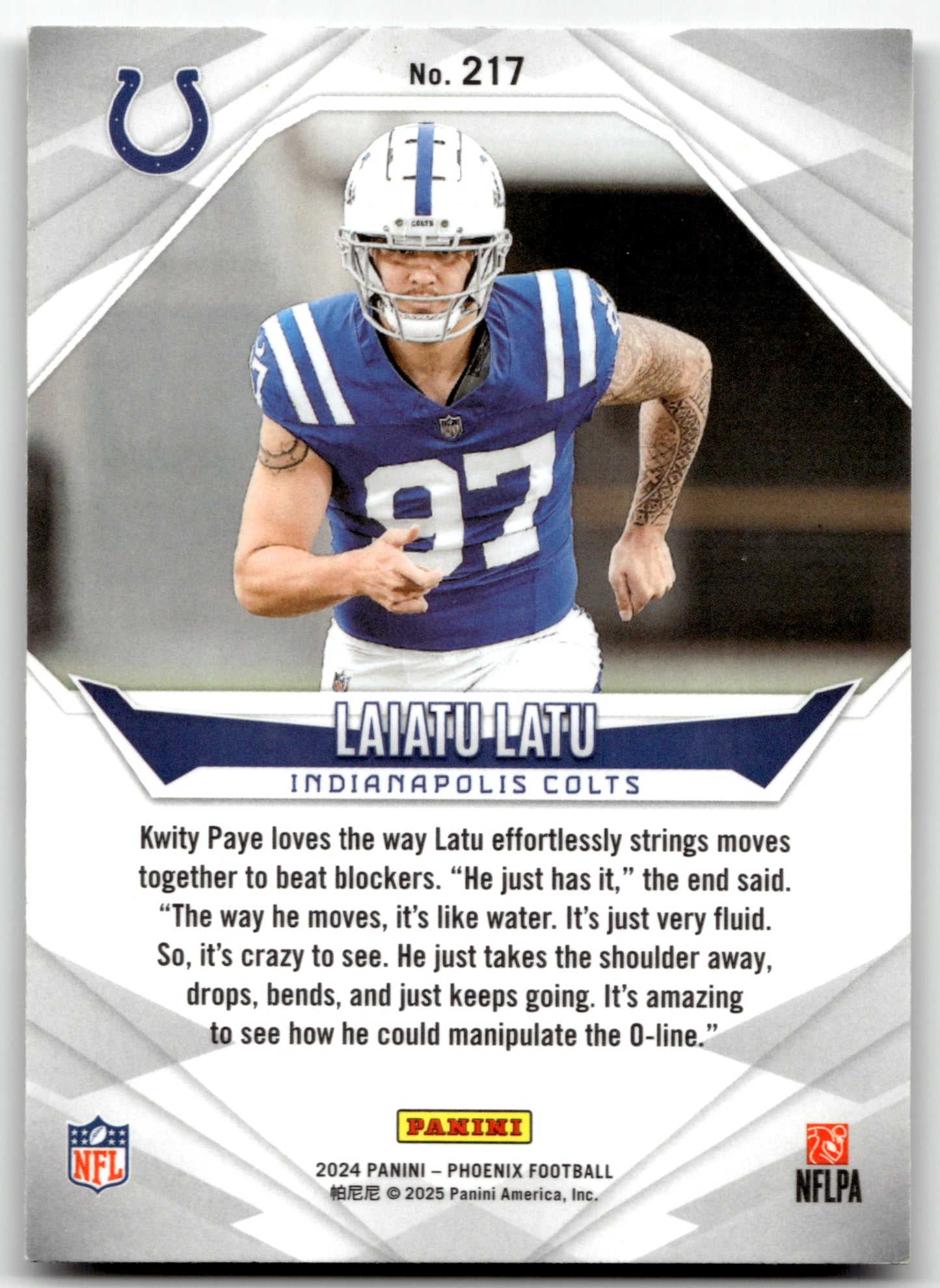 Laiatu Latu - #217 - 2024 Panini Phoenix - Panini