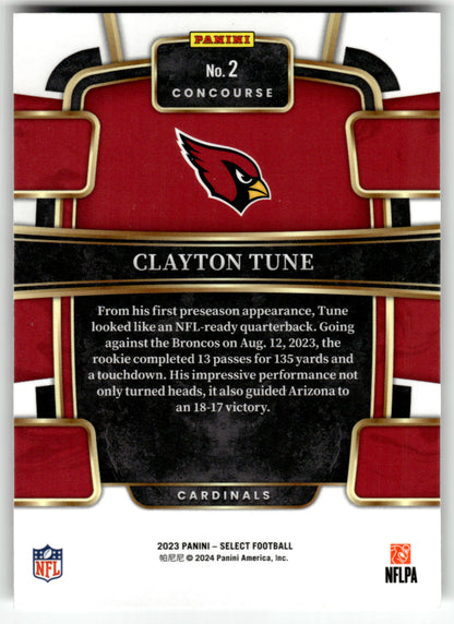 Clayton Tune - #2 - 2023 Panini Select - Select