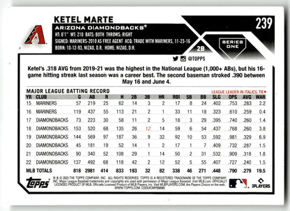 Ketel Marte - #239 - 2023 Topps - Topps