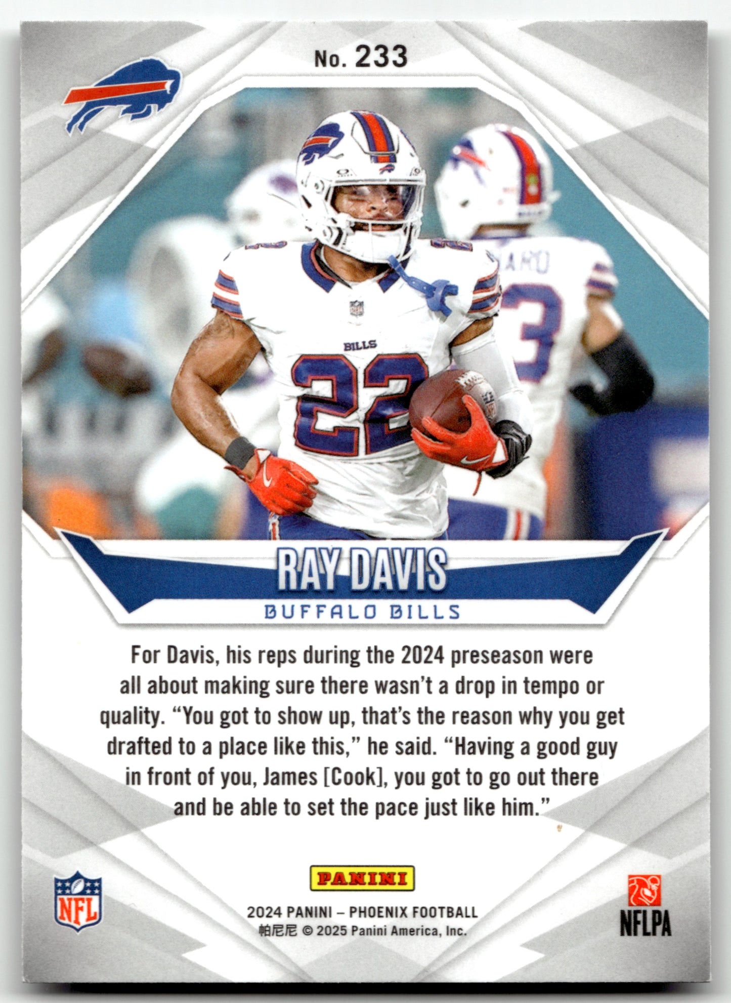 Ray Davis - #233 - 2024 Panini Phoenix - Panini