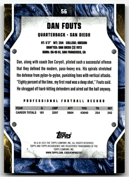Dan Fouts - #56 - 2024 Topps Resurgence - Topps