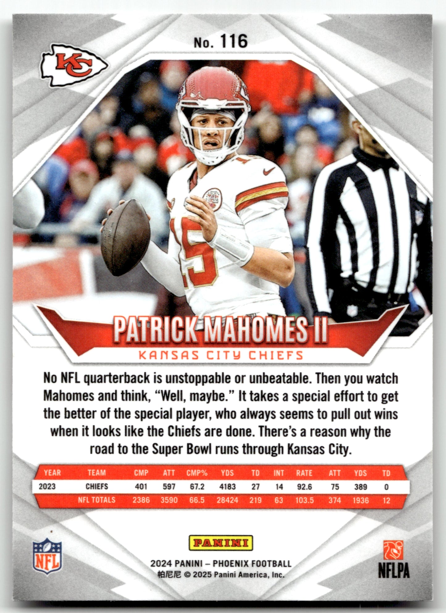 Patrick Mahomes II - #116 - 2024 Panini Phoenix - Panini