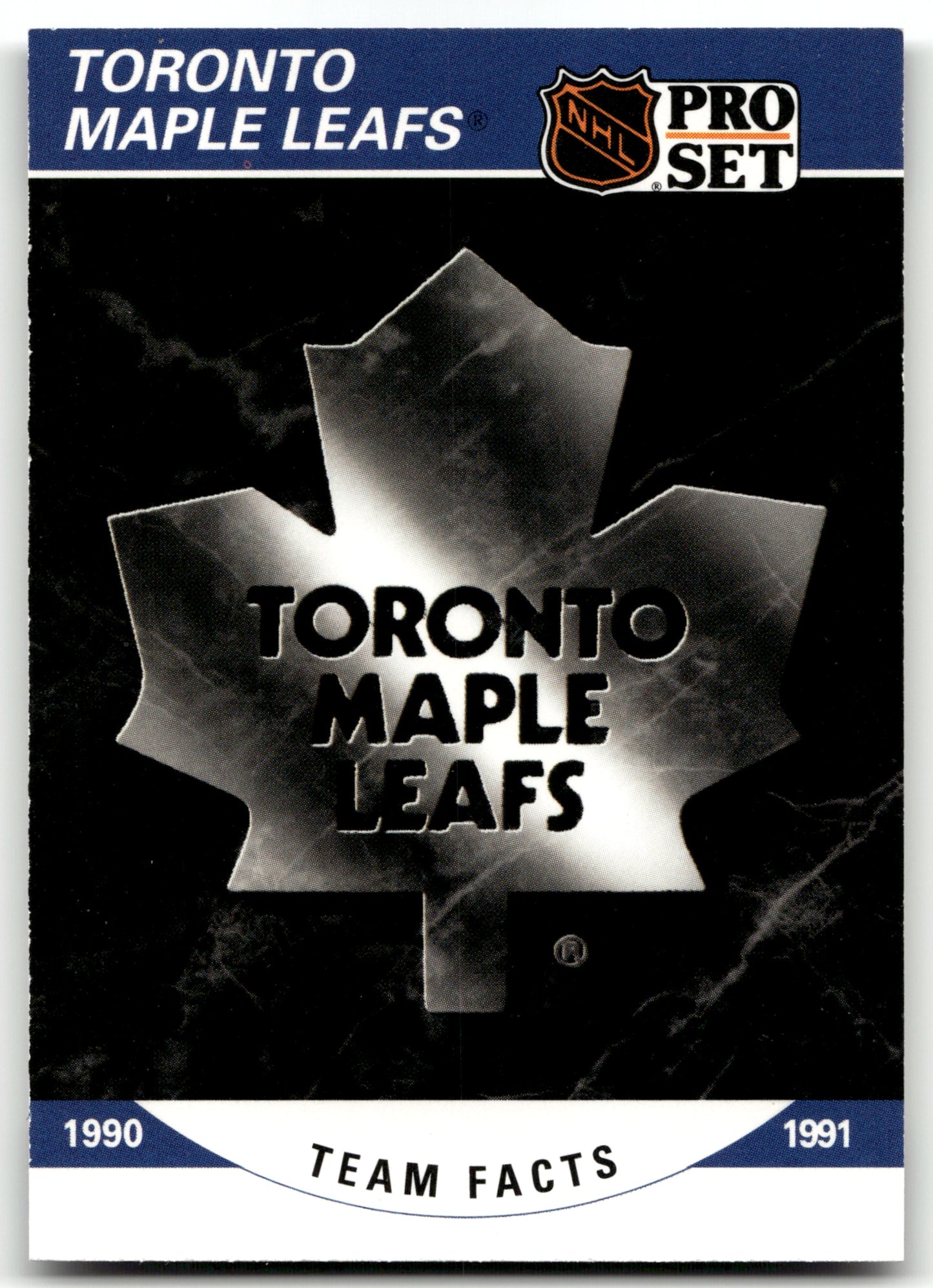 Toronto Maple Leafs Logo - #583 - 1990-91 Pro Set -