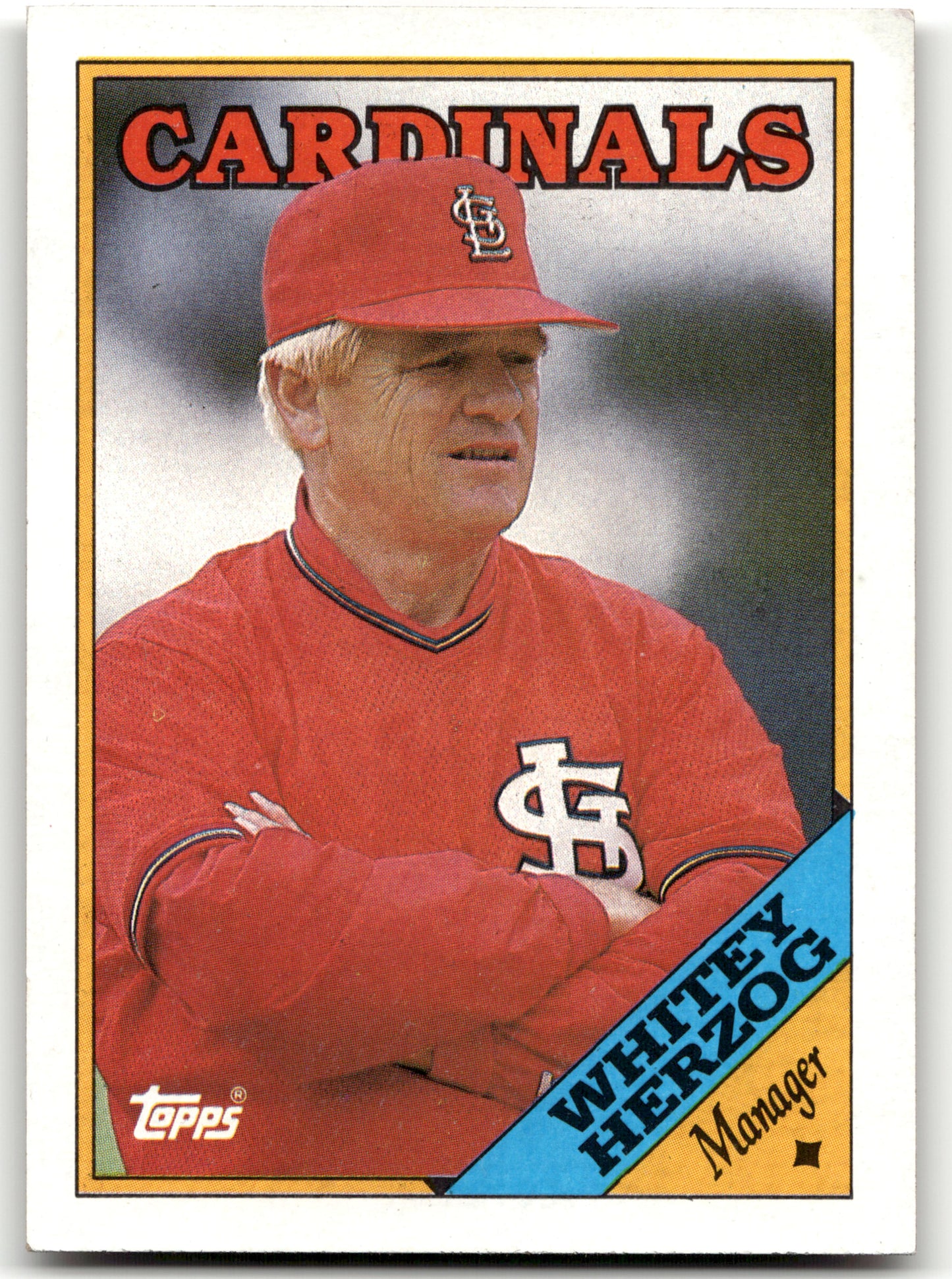Whitey Herzog - #NNO - 1988 Topps Cloth Test Issue - Topps