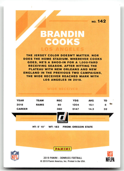 Brandin Cooks - #142 - 2019 Donruss - Donruss