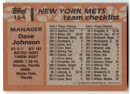 Dave Johnson - #164 - 1988 Topps - Topps