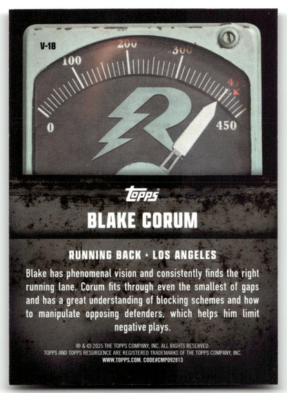 Blake Corum - #V-18 - 2024 Topps Resurgence - Topps