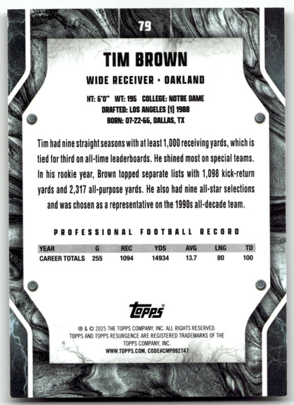 Tim Brown - #79 - 2024 Topps Resurgence - Topps