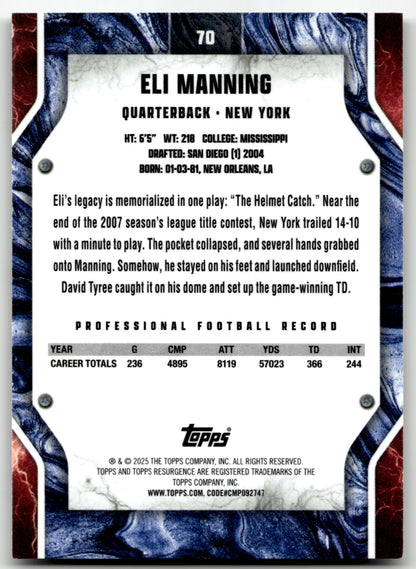 Eli Manning - #70 - 2024 Topps Resurgence - Topps