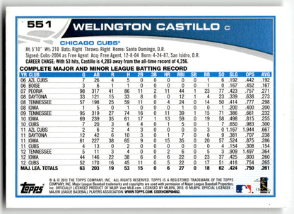 Welington Castillo - #CHC-12 - 2013 Topps Chicago Cubs - Topps