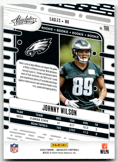 Johnny Wilson - #196 - 2024 Panini Absolute - Panini
