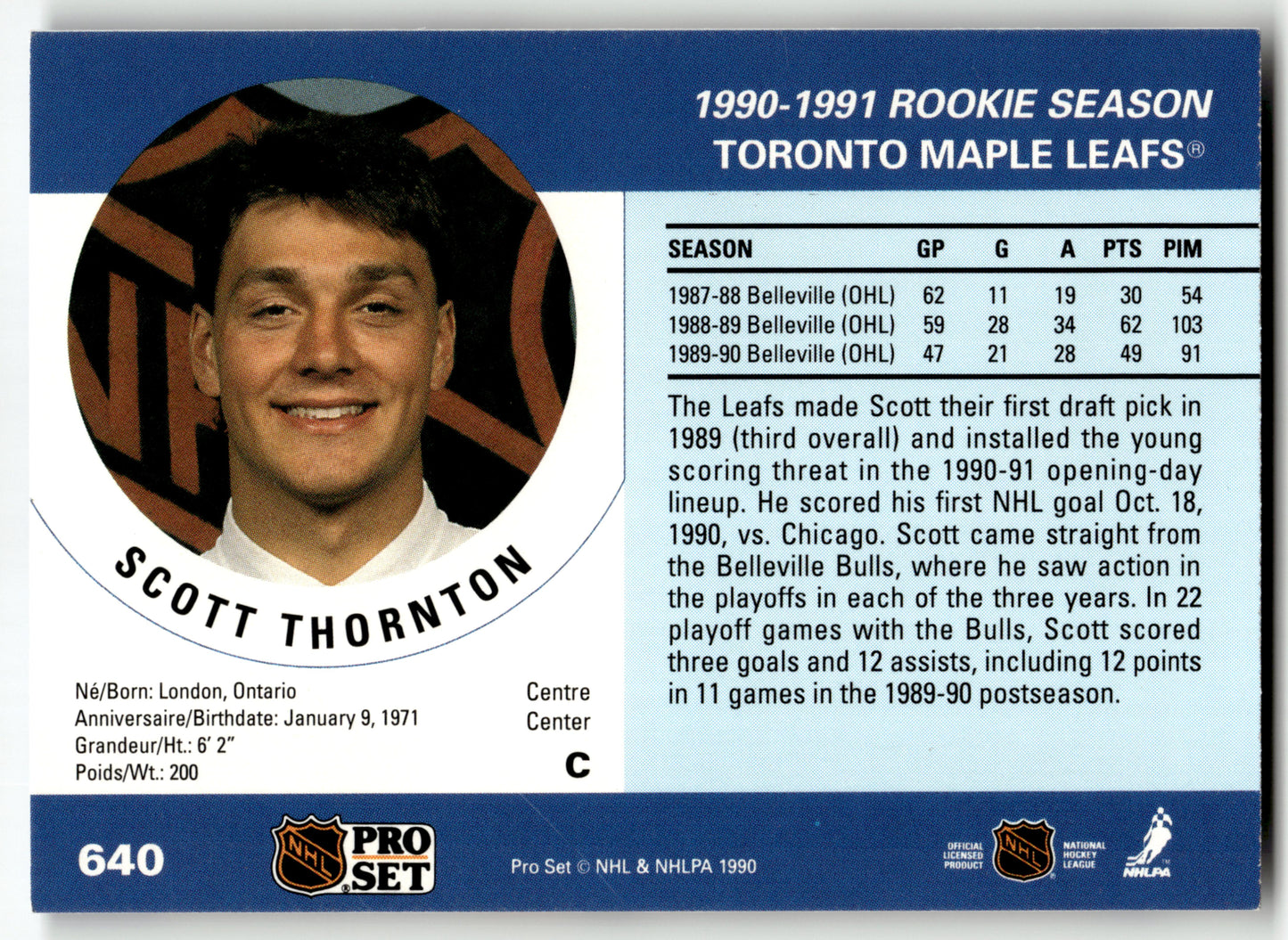 Scott Thornton - #640 - 1990-91 Pro Set -