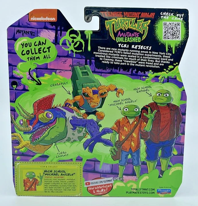 TMNT Mutants Unleashed Michael Angelo Figure with Figure Protector