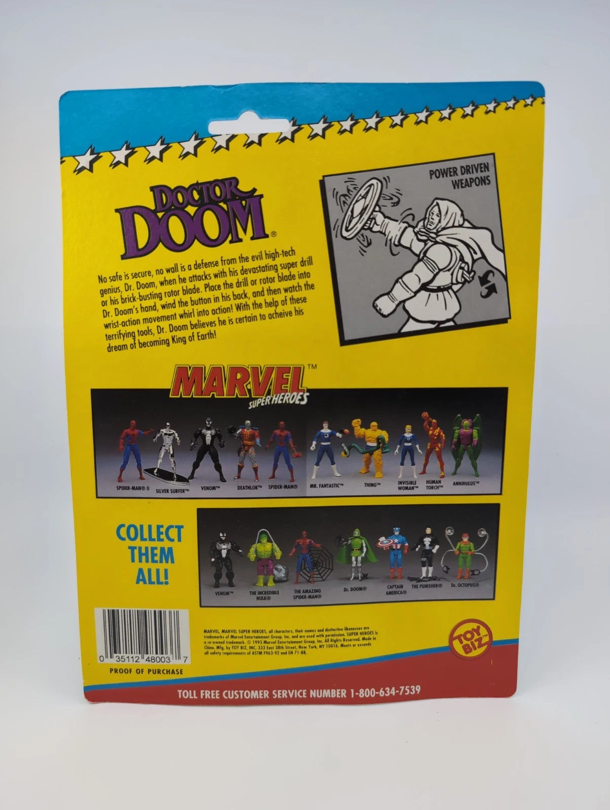 1993 - Marvel Super Heroes - Dr. Doom Power Driven Weapons - Toy Biz