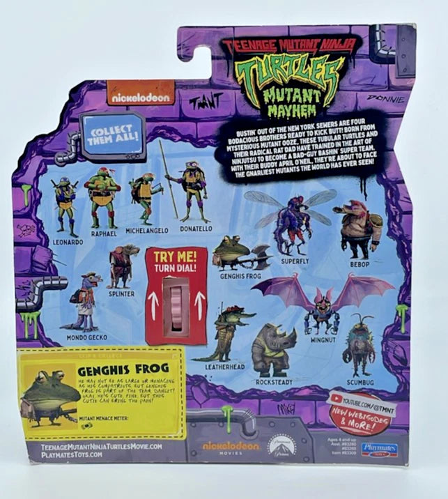 TMNT Mutant Mayhem Genghis Frog Action Figure with Figure Protector