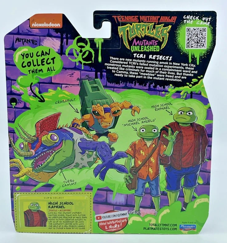 TMNT Mutants Unleashed Raphael Figure with Figure Protector