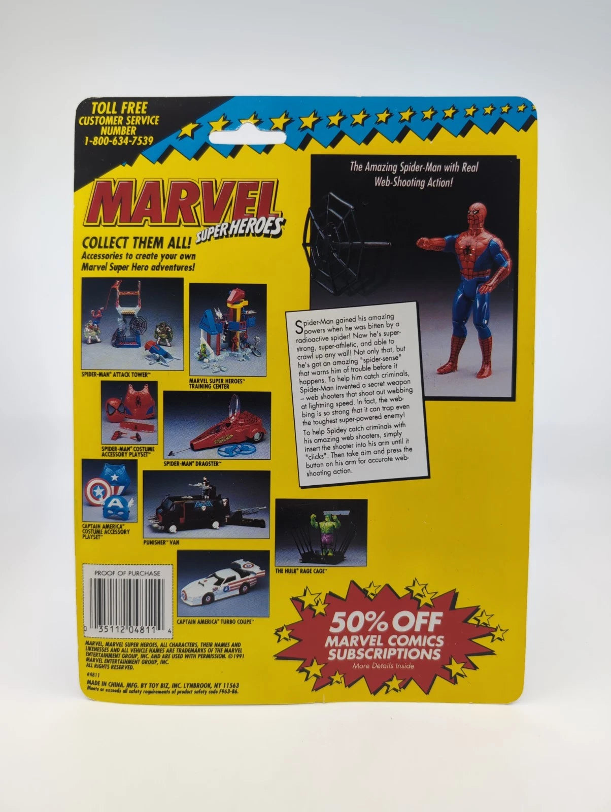 1991 - Marvel Super Heroes - Spider-Man Real Web-Shooting Action - Toy Biz