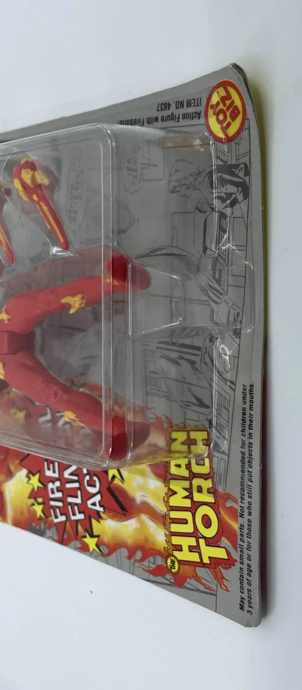 1992 - Marvel Super Heroes - Human Torch Fireball Flinging - Toy Biz