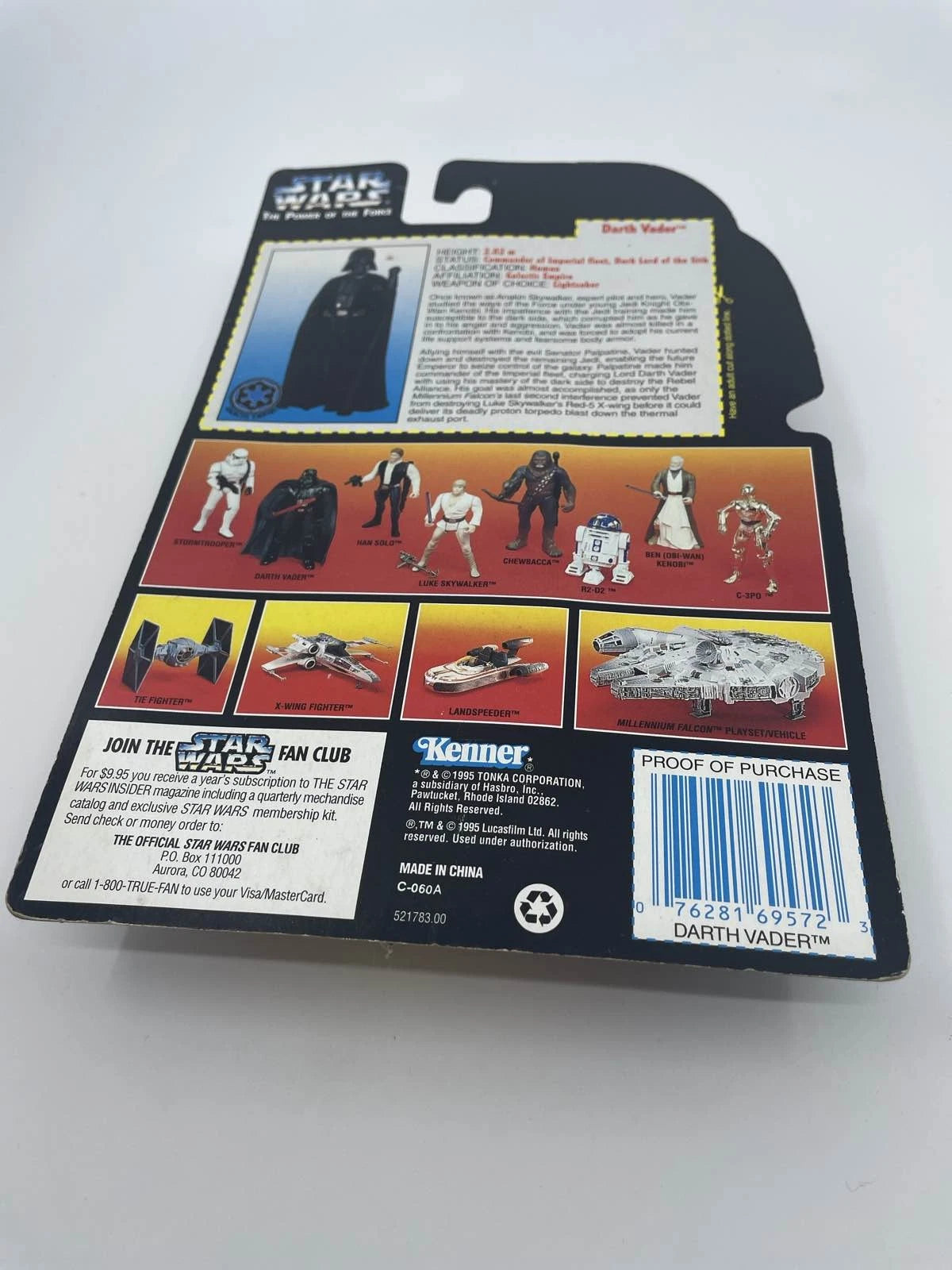 1995 - Star Wars Power of the Force - Darth Vader - Kenner/Hasbro Red Cardback
