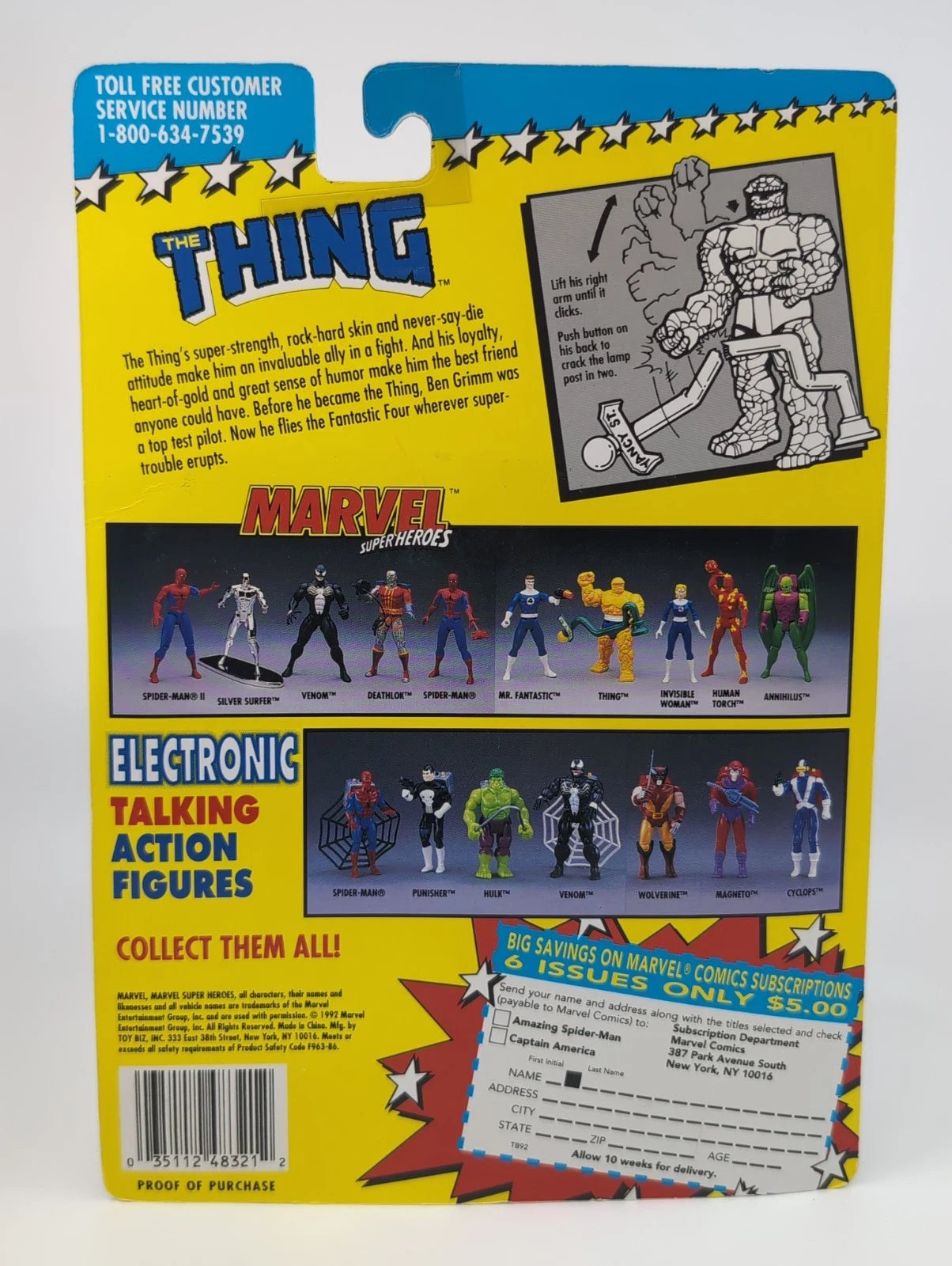 1992 - Marvel Super Heroes - The Thing Pulverizing Punch - Toy Biz