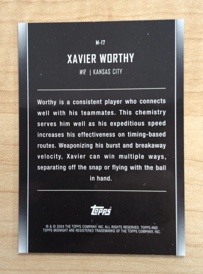 2024 - NFL Topps Midnight - Xavier Worthy M-17 Moonfall RC