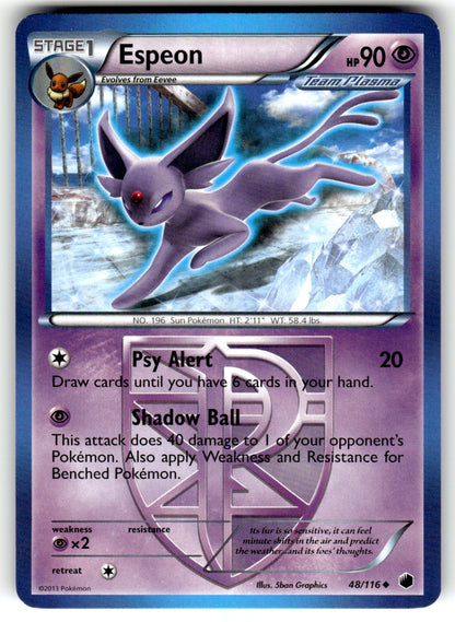 Plasma Freeze #48/116 Espeon (Team Plasma)