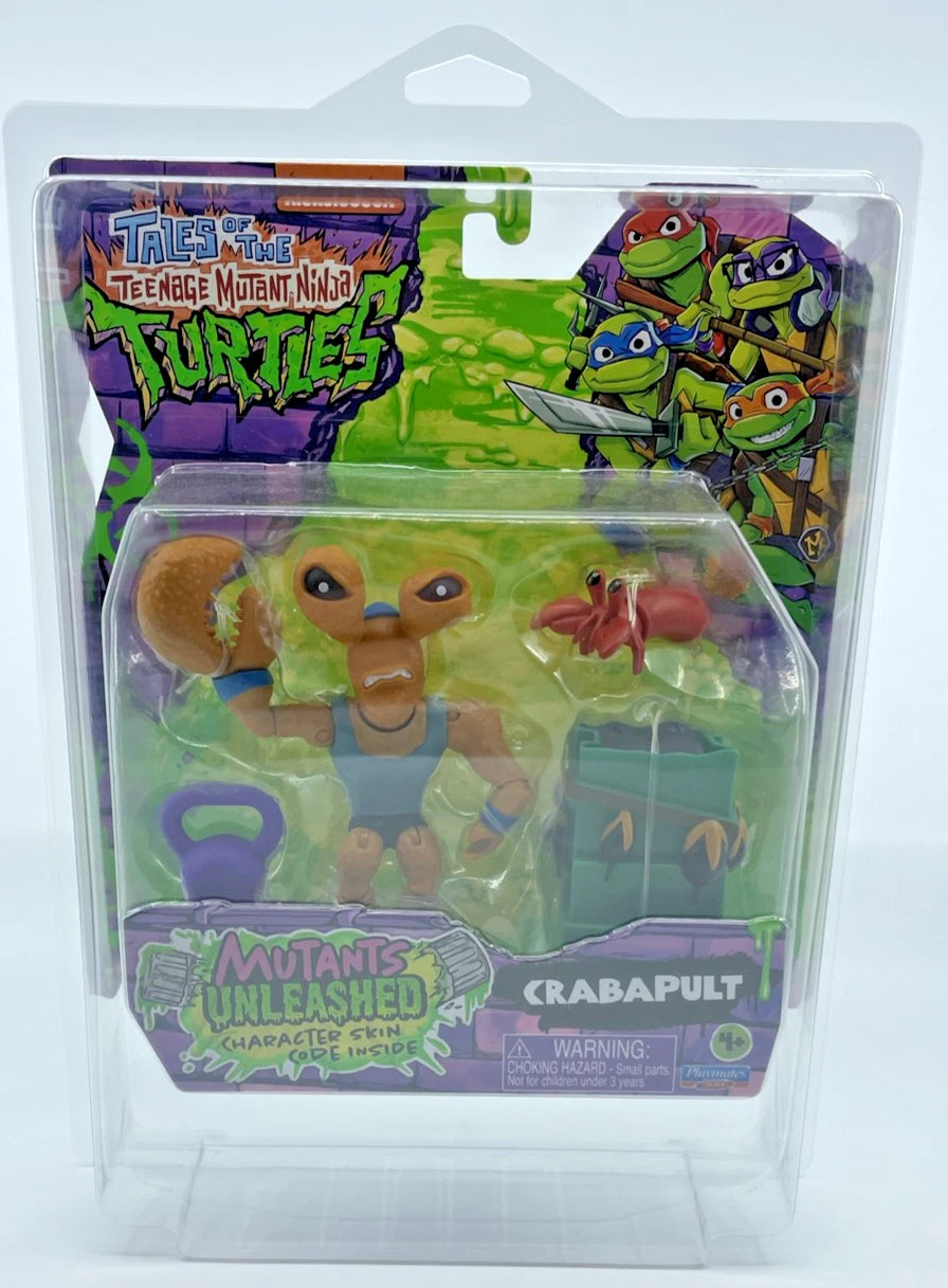 TMNT Mutants Unleashed Crabapult Figure 2024 with Figure Protector