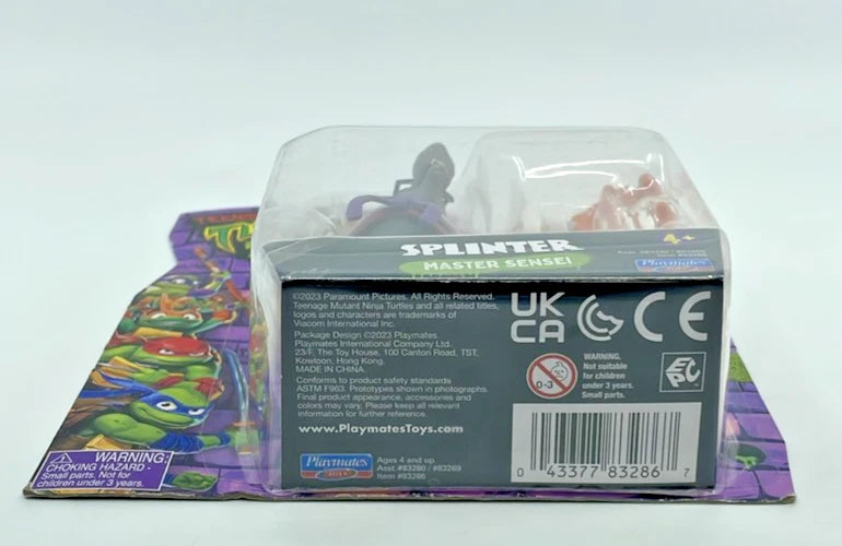 TMNT Mutant Mayhem Splinter Master Sensei Figure with Figure Protector