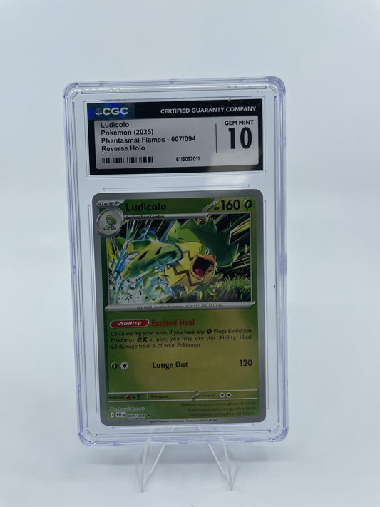 phantasmal flames #007/094 Ludicolo CGC 10